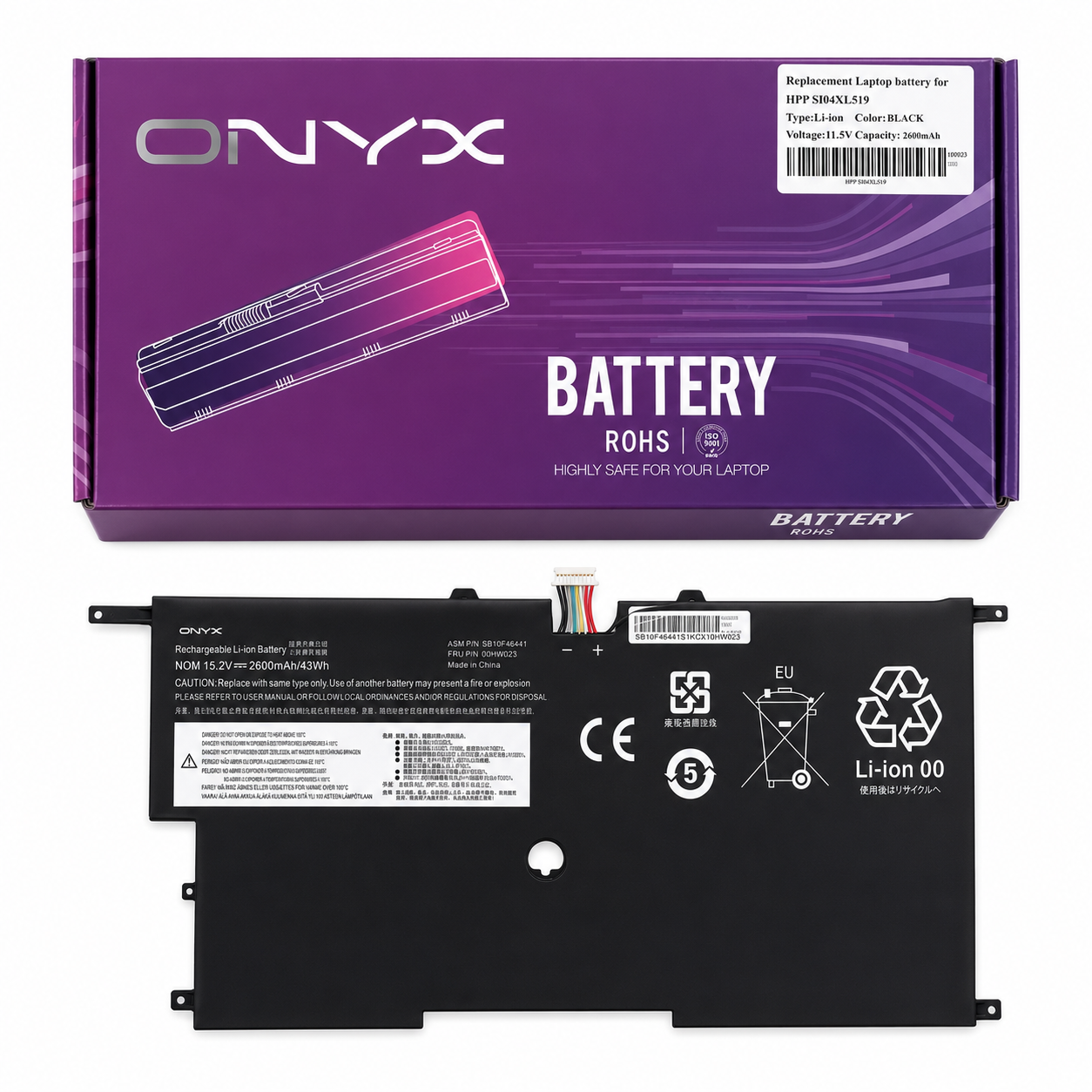 باتری لنوو x1 carbon onyx